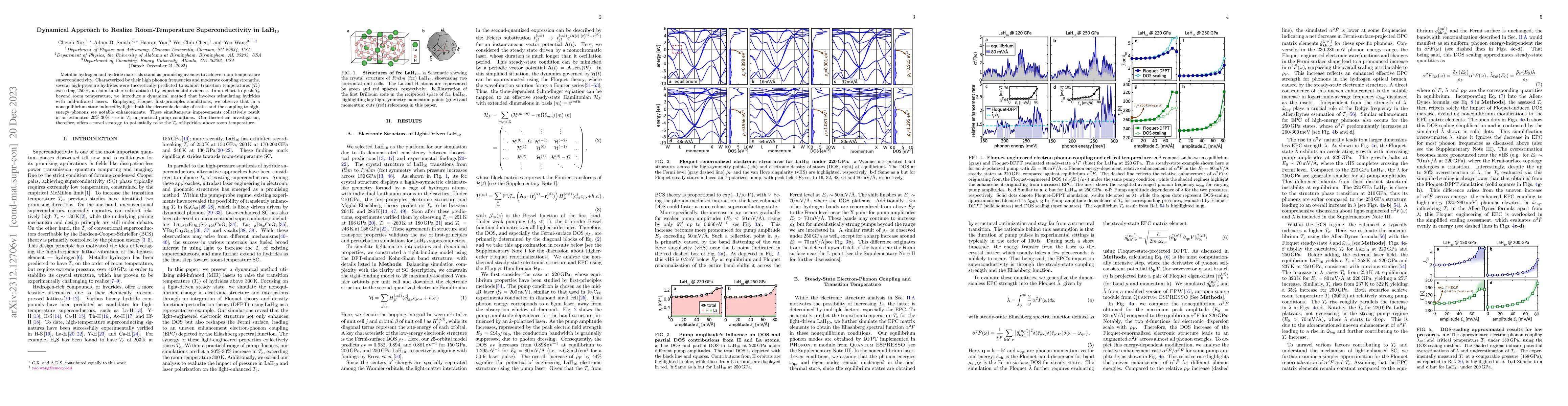 Thumbnail for Dynamical Approach to Realize Room-Temperature Superconductivity in
  LaH$_{10}$