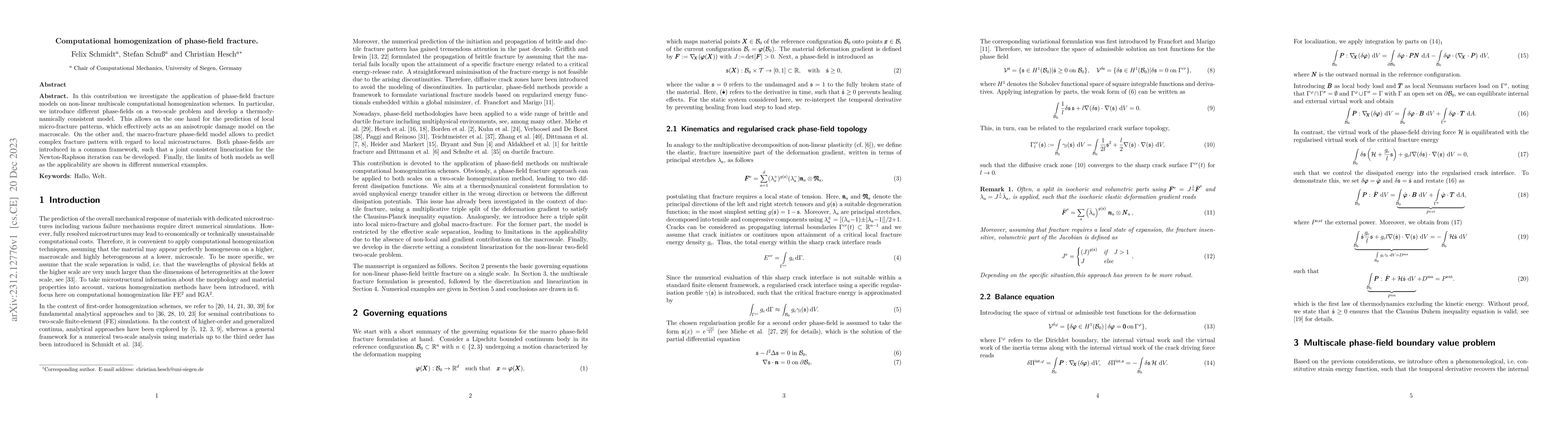 Thumbnail for Computational homogenization of phase-field fracture
