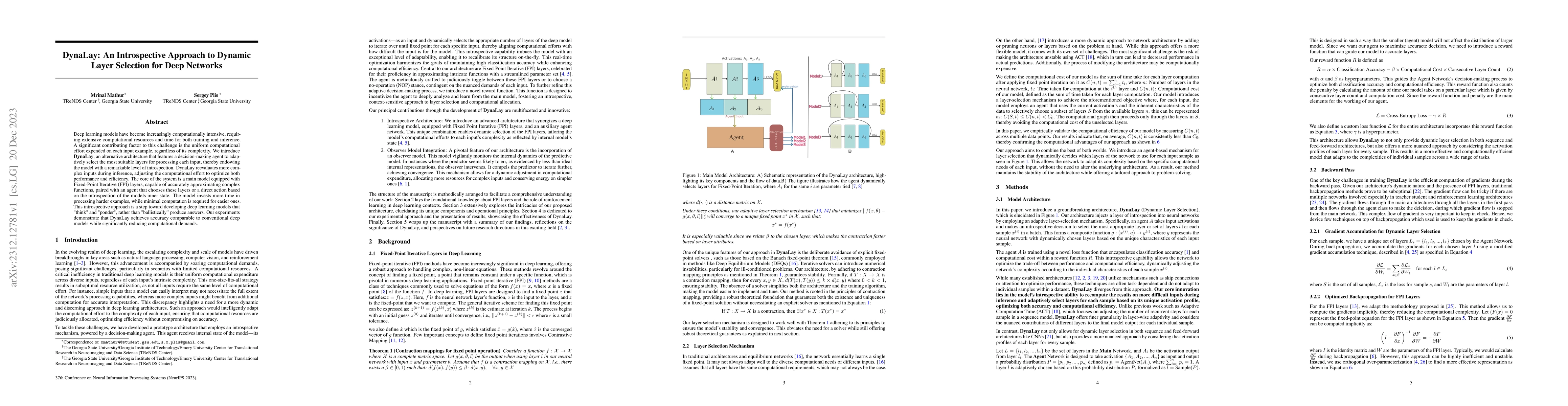 Thumbnail for DynaLay: An Introspective Approach to Dynamic Layer Selection for Deep
  Networks