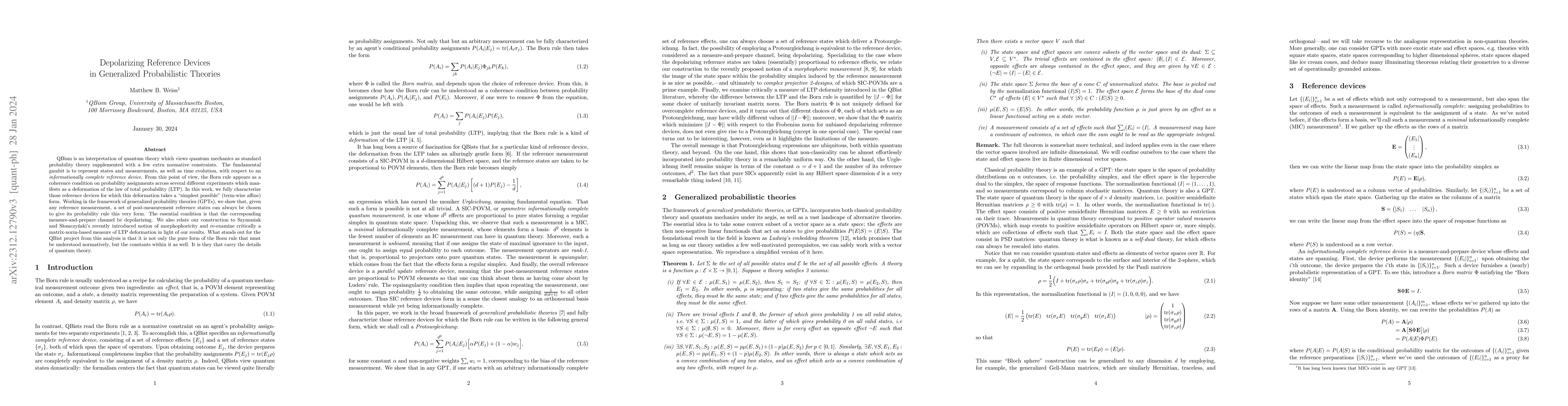 Thumbnail for Depolarizing Reference Devices in Generalized Probabilistic Theories