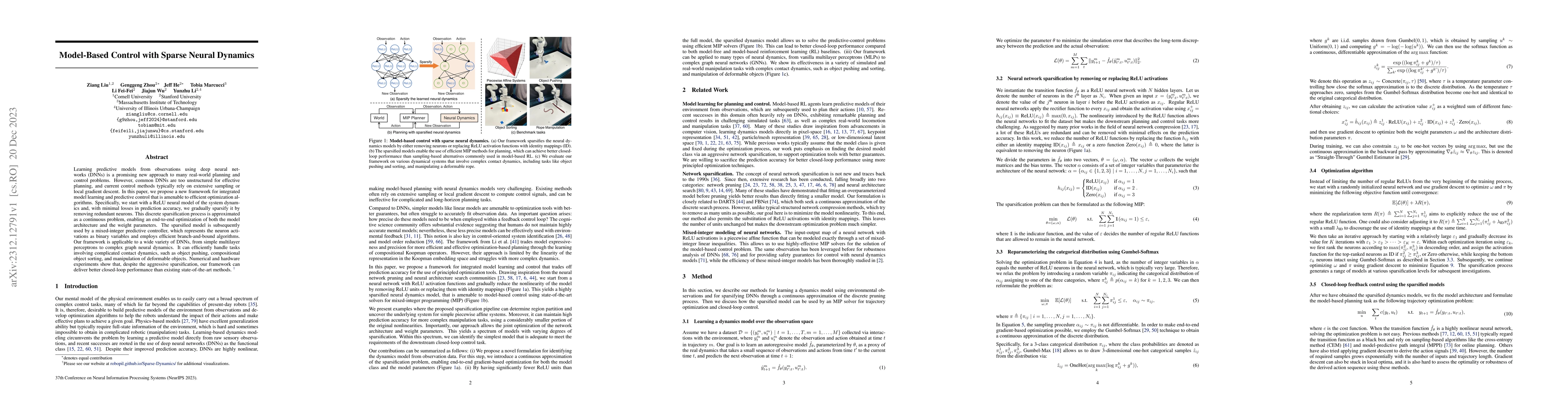 Thumbnail for Model-Based Control with Sparse Neural Dynamics