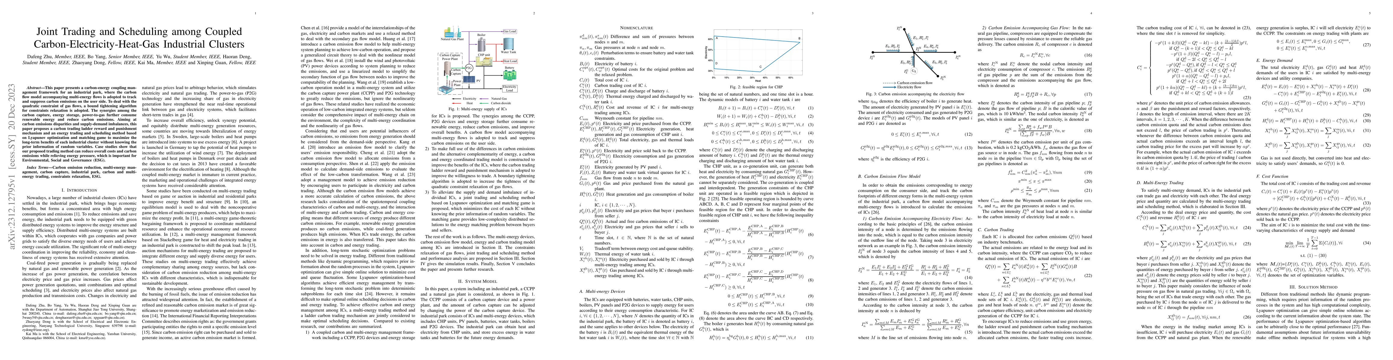 Thumbnail for Joint Trading and Scheduling among Coupled Carbon-Electricity-Heat-Gas
  Industrial Clusters