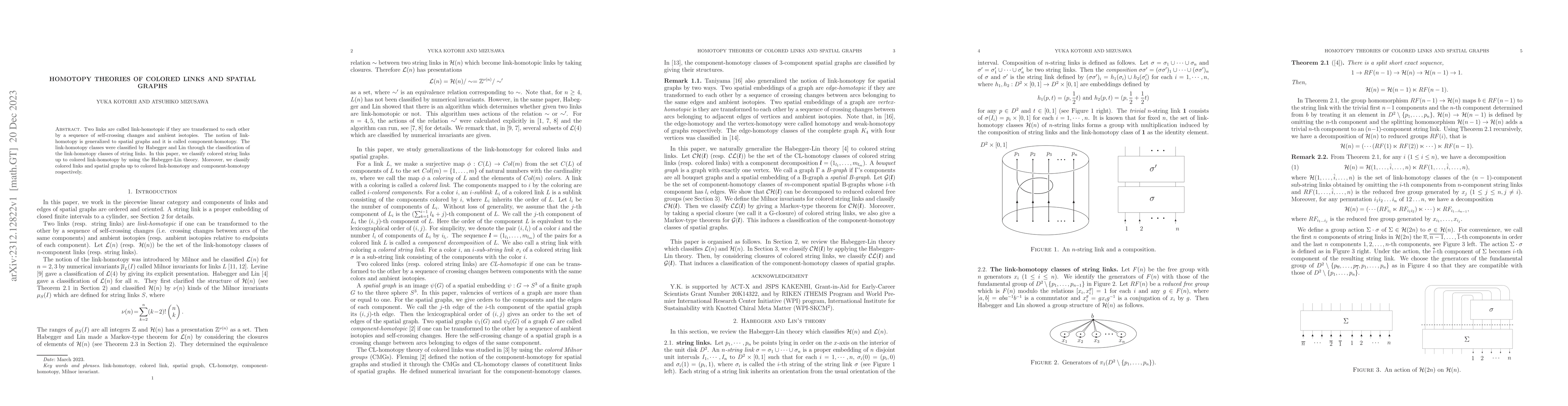 Thumbnail for Homotopy theories of colored links and spatial graphs
