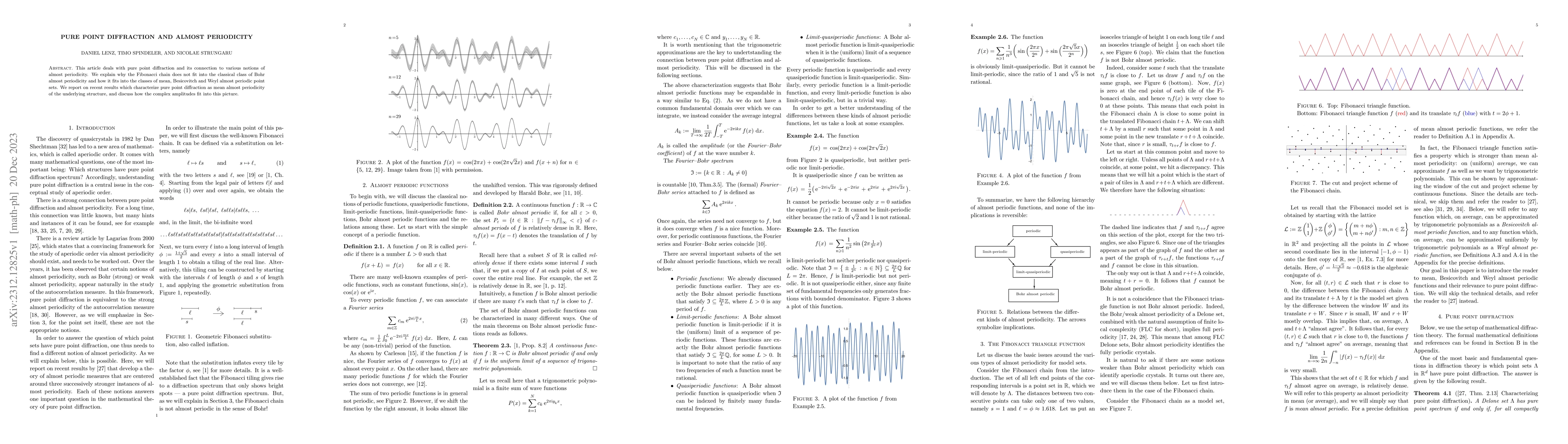 Thumbnail for Pure point diffraction and almost periodicity