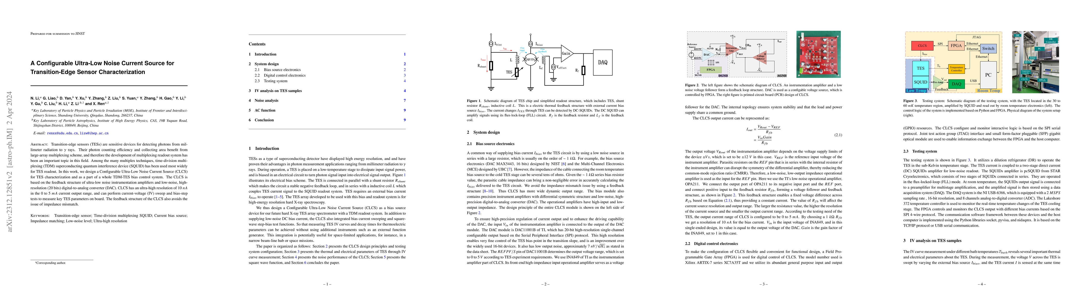 Thumbnail for A Configurable Ultra-Low Noise Current Source for Transition-Edge Sensor
  Characterization