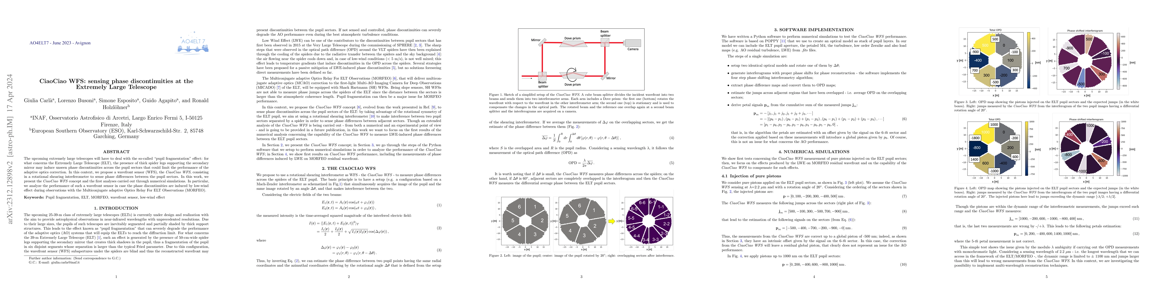 Thumbnail for CiaoCiao WFS: sensing phase discontinuities at the ELT