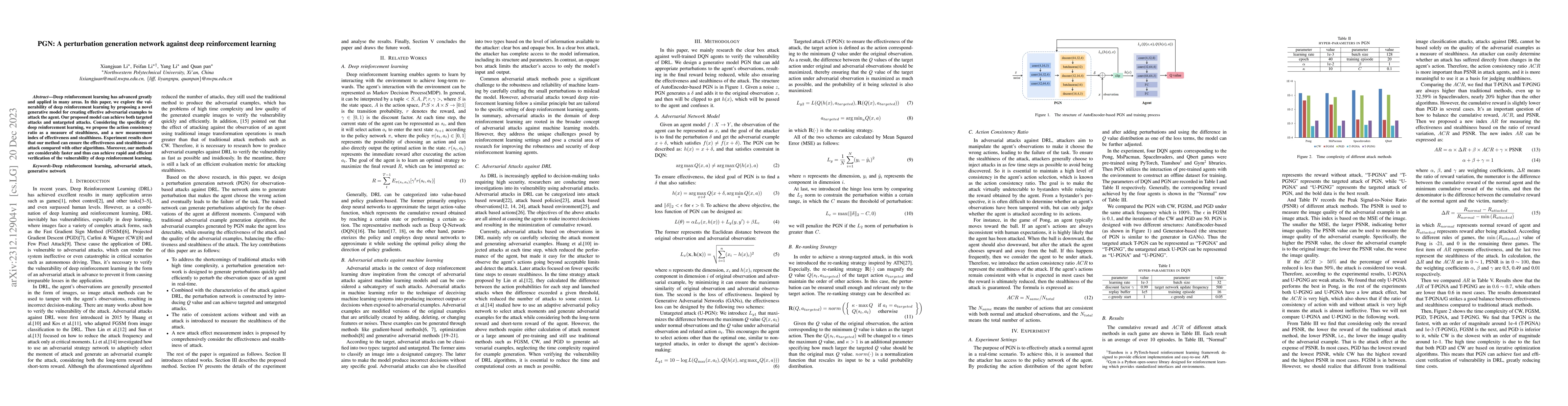 Thumbnail for PGN: A perturbation generation network against deep reinforcement
  learning