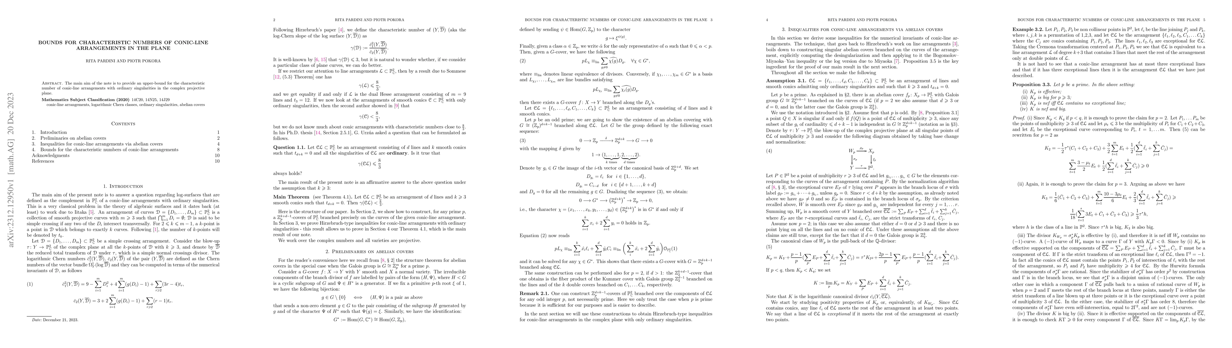Thumbnail for Bounds for characteristic numbers of conic-line arrangements in the
  plane