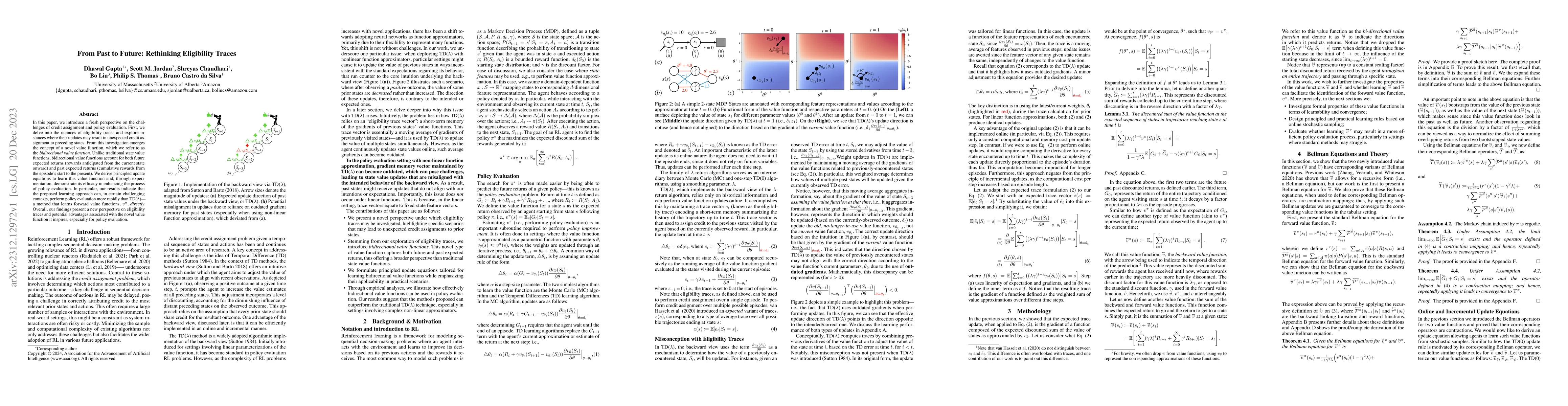 Thumbnail for From Past to Future: Rethinking Eligibility Traces
