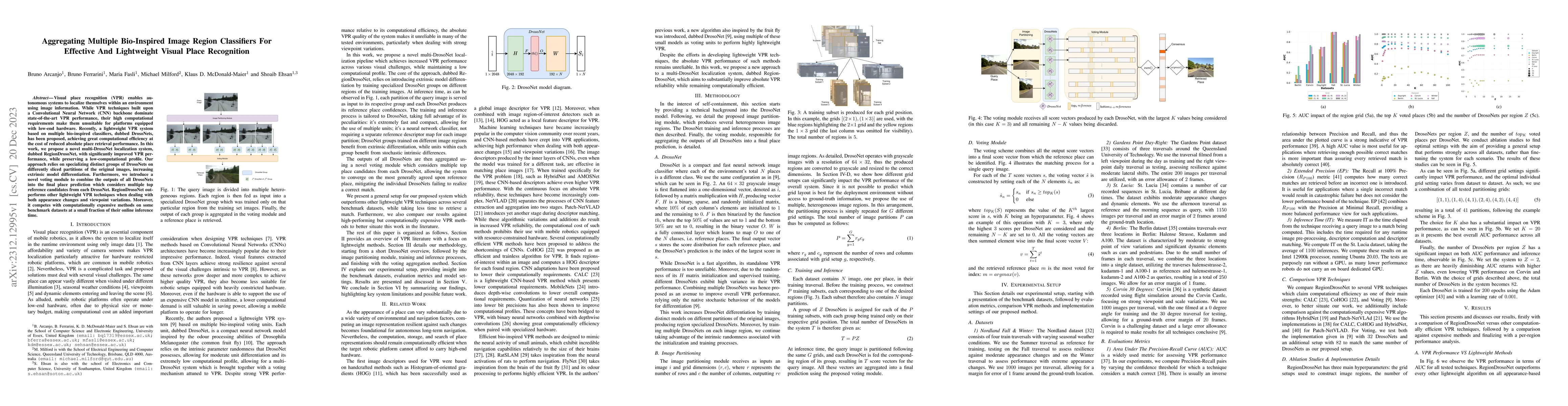 Thumbnail for Aggregating Multiple Bio-Inspired Image Region Classifiers For Effective
  And Lightweight Visual Place Recognition