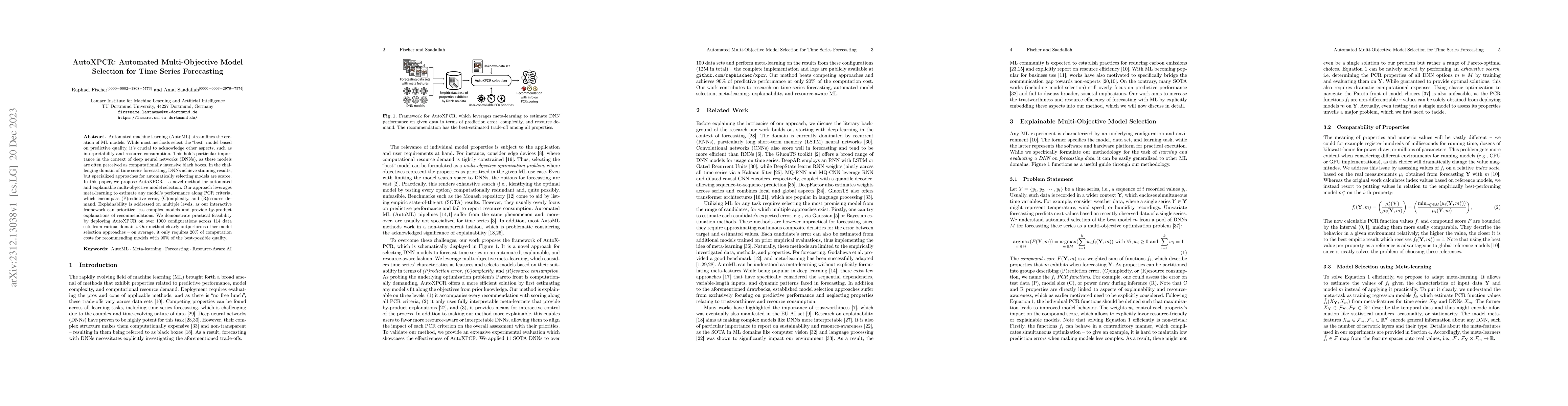Thumbnail for AutoXPCR: Automated Multi-Objective Model Selection for Time Series
  Forecasting