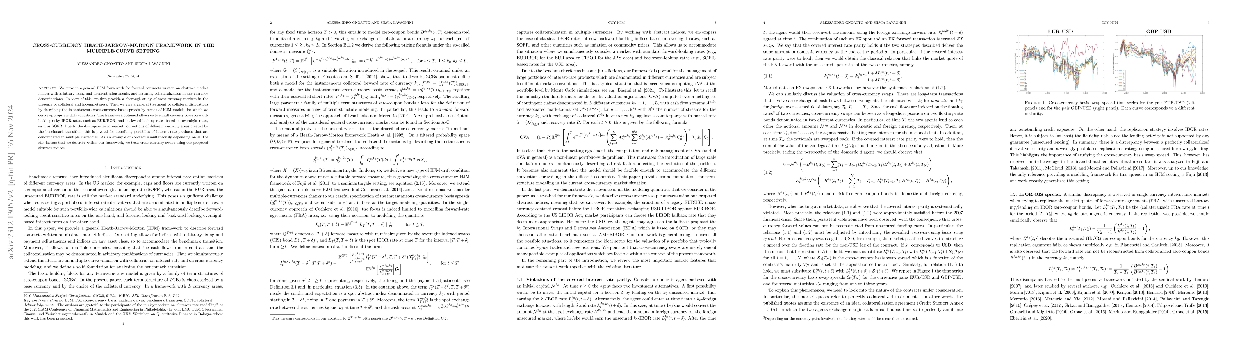 Thumbnail for Cross-Currency Heath-Jarrow-Morton Framework in the Multiple-Curve
  Setting