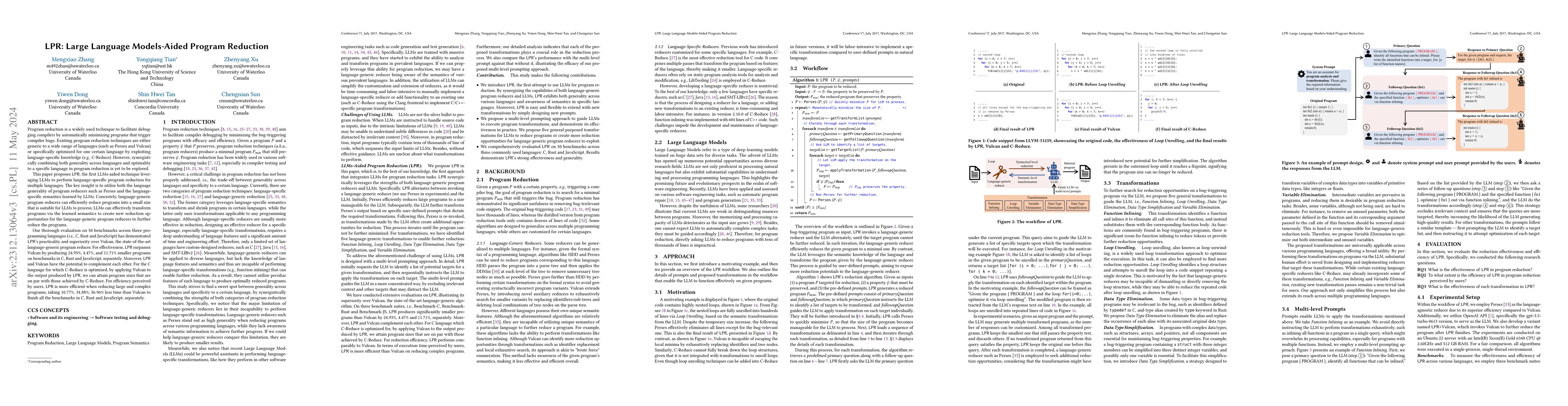 Thumbnail for LPR: Large Language Models-Aided Program Reduction