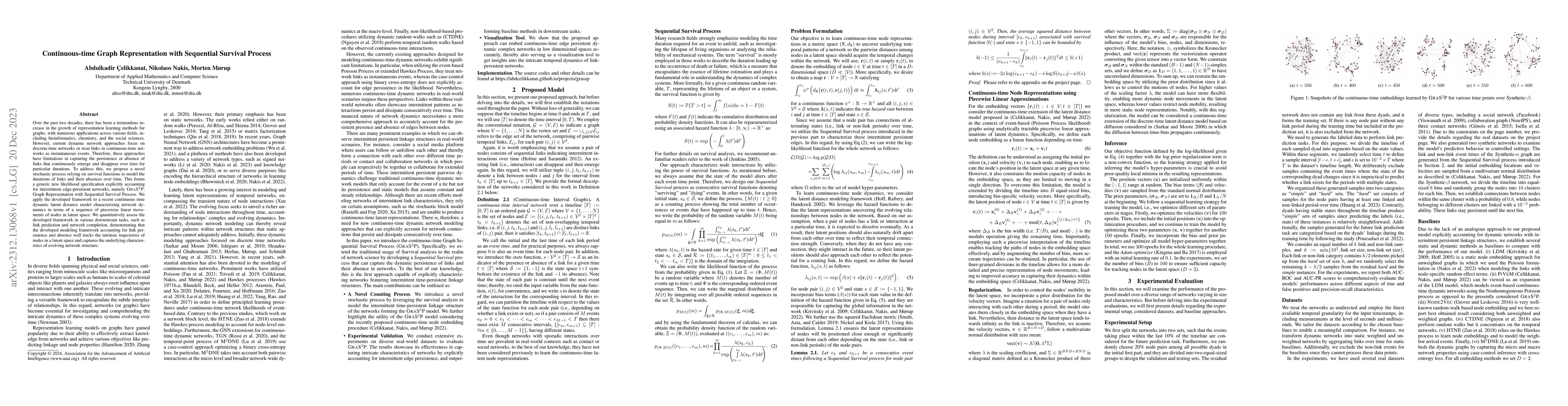 Thumbnail for Continuous-time Graph Representation with Sequential Survival Process