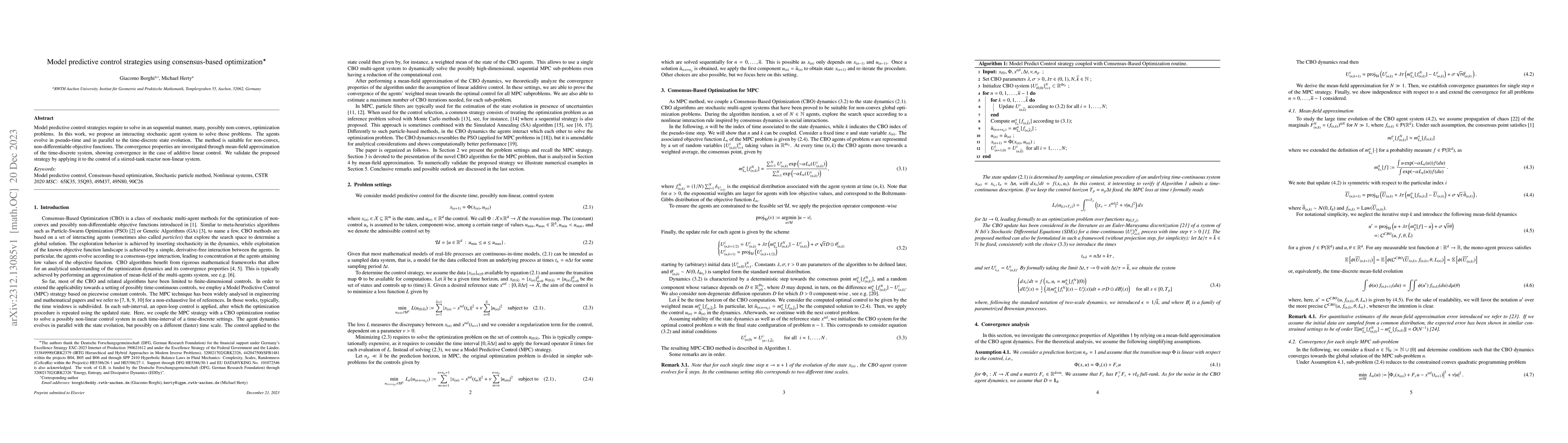 Thumbnail for Model predictive control strategies using consensus-based optimization