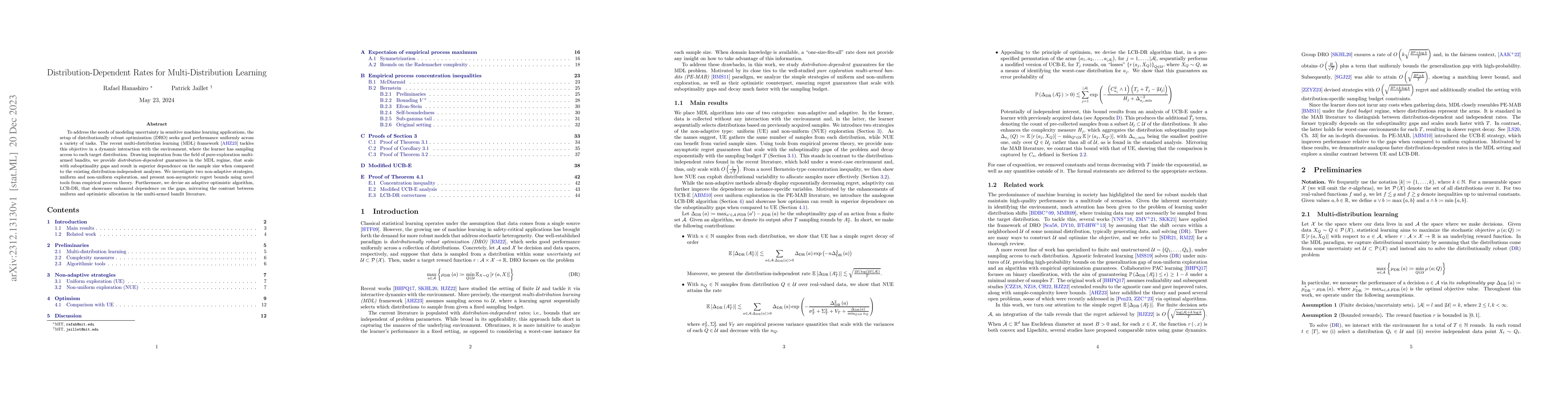 Thumbnail for Distribution-Dependent Rates for Multi-Distribution Learning