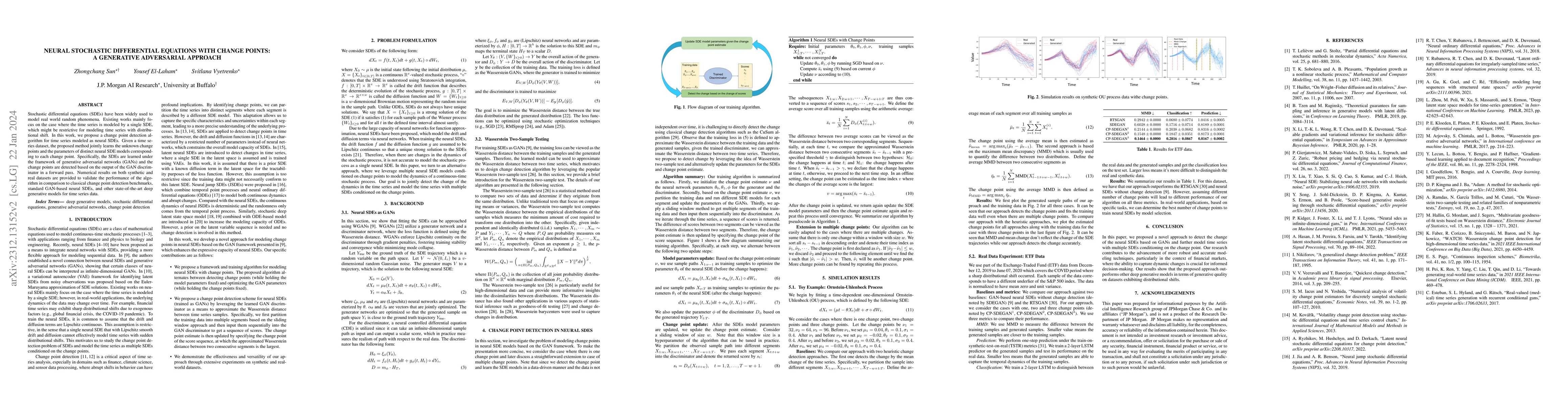 Thumbnail for Neural Stochastic Differential Equations with Change Points: A
  Generative Adversarial Approach