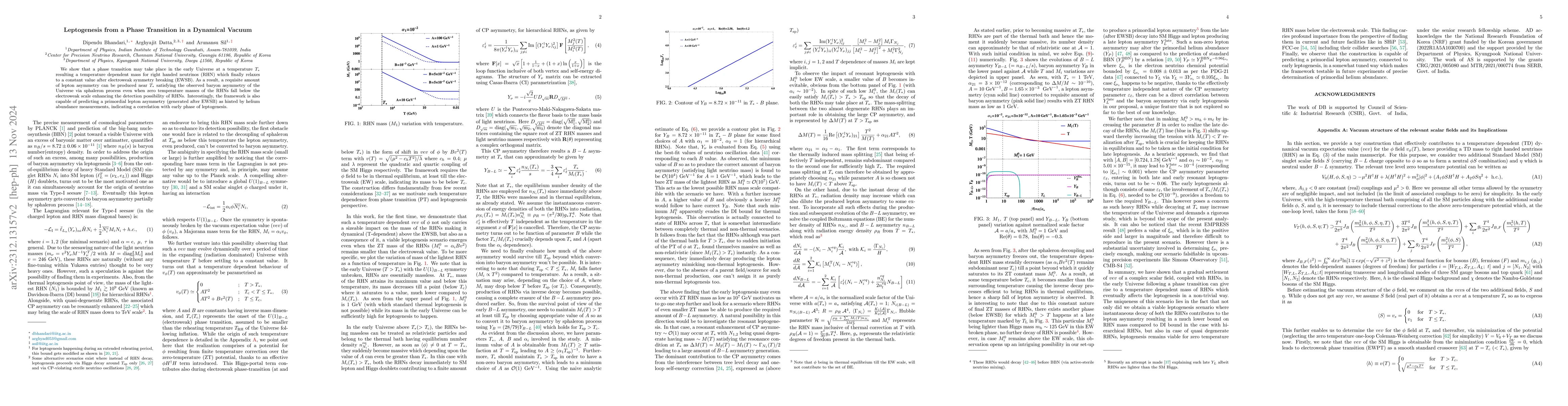 Thumbnail for Leptogenesis from a Phase Transition in a Dynamical Vacuum