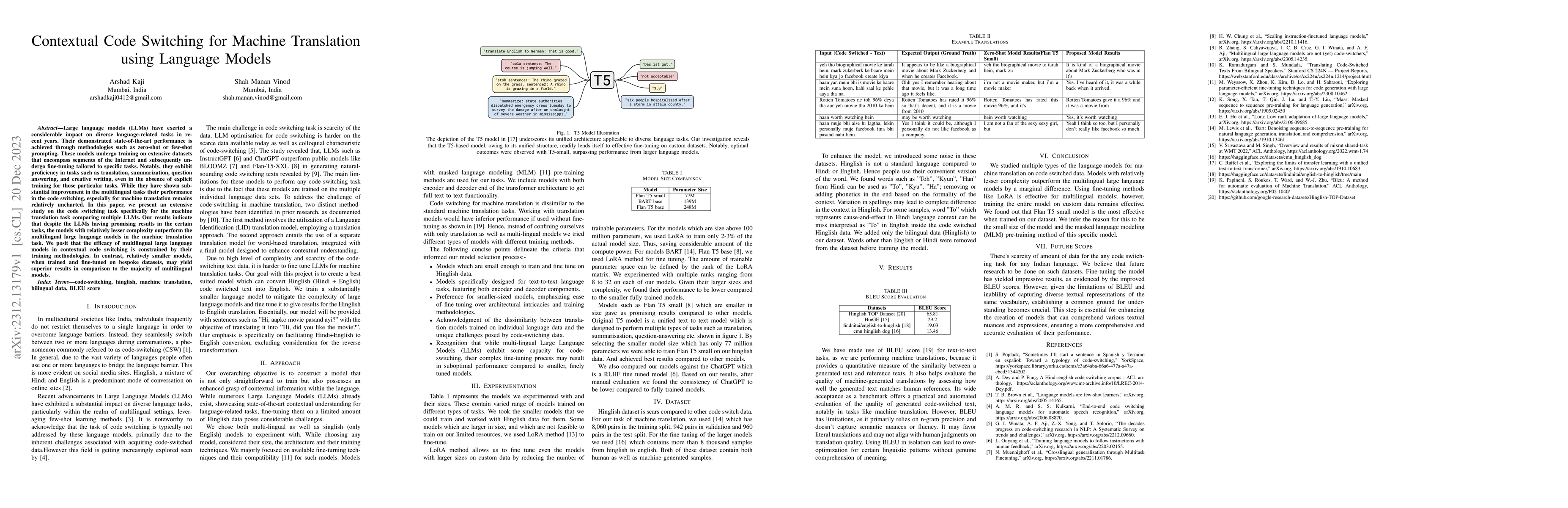 Thumbnail for Contextual Code Switching for Machine Translation using Language Models