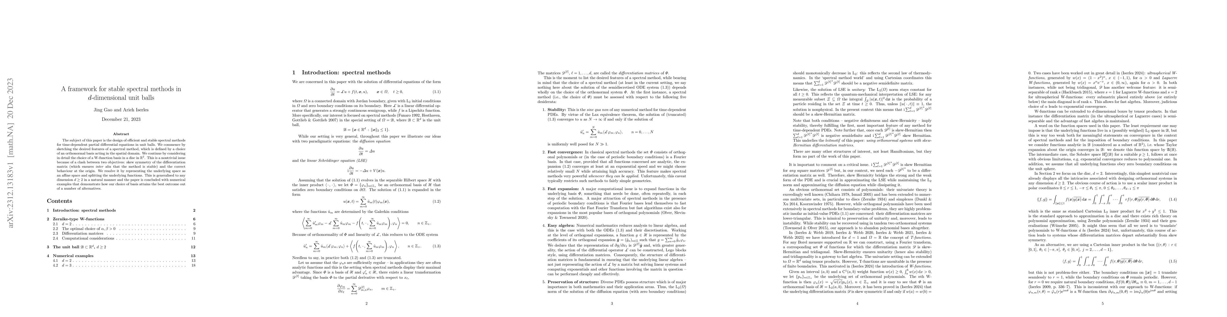 Thumbnail for A framework for stable spectral methods in $d$-dimensional unit balls