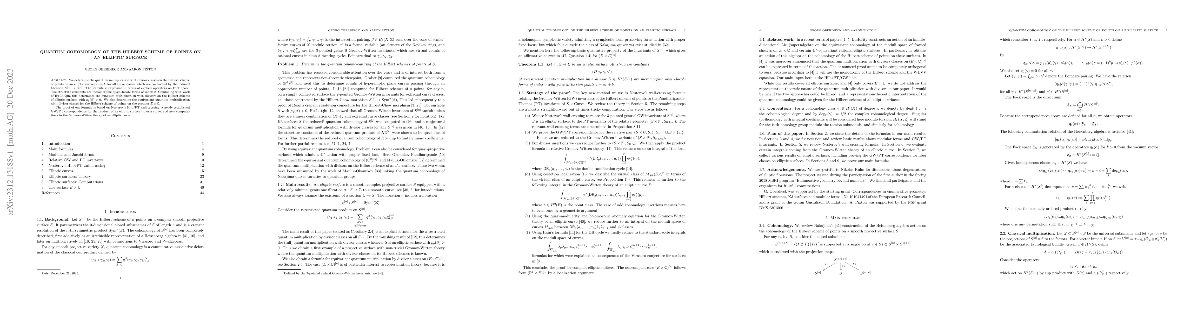 Thumbnail for Quantum cohomology of the Hilbert scheme of points on an elliptic
  surface