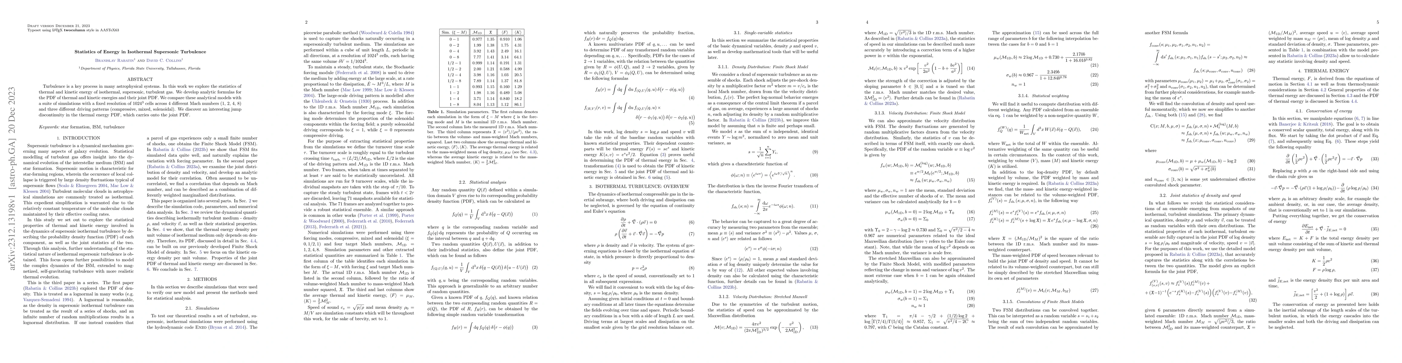 Thumbnail for Statistics of Energy in Isothermal Supersonic Turbulence
