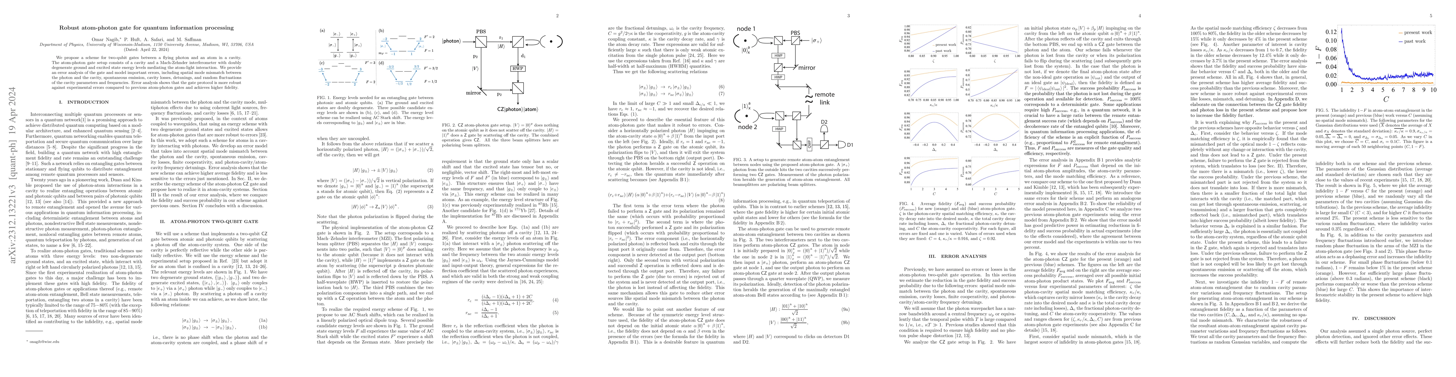 Thumbnail for Robust atom-photon gate for quantum information processing