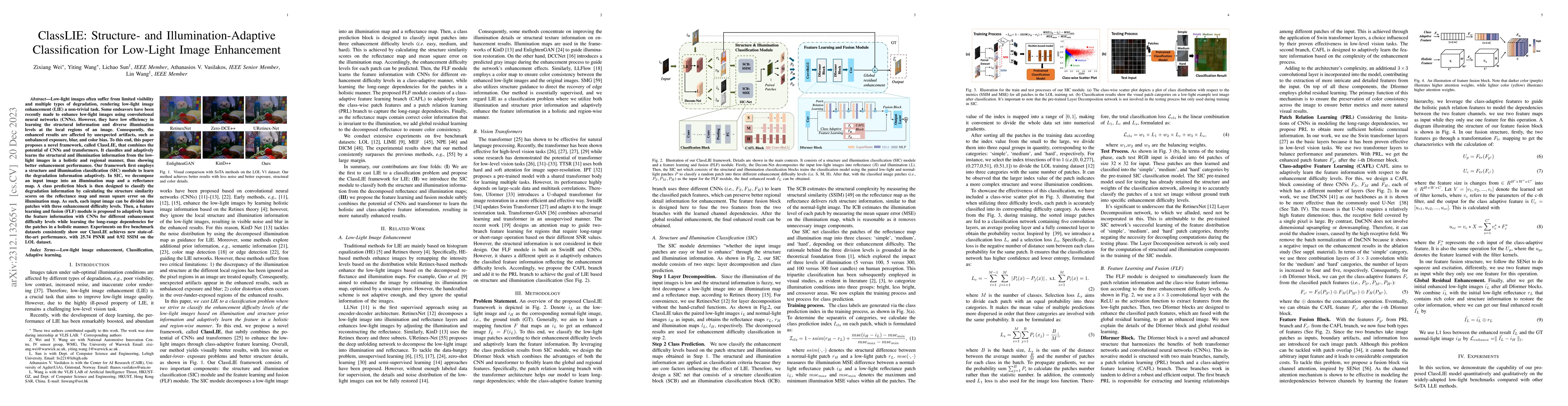 Thumbnail for ClassLIE: Structure- and Illumination-Adaptive Classification for
  Low-Light Image Enhancement