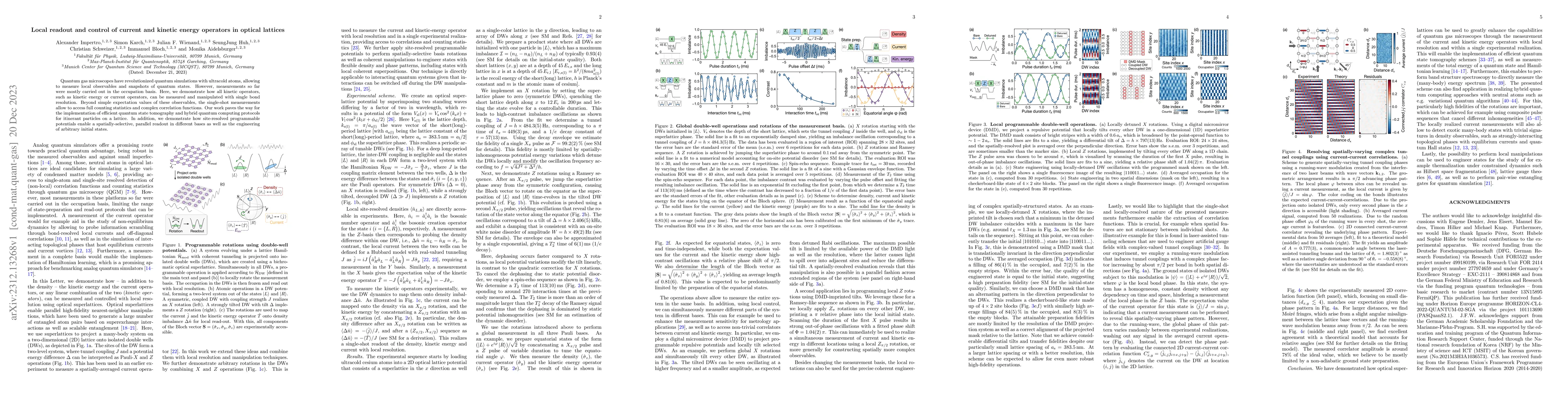 Thumbnail for Local readout and control of current and kinetic energy operators in
  optical lattices