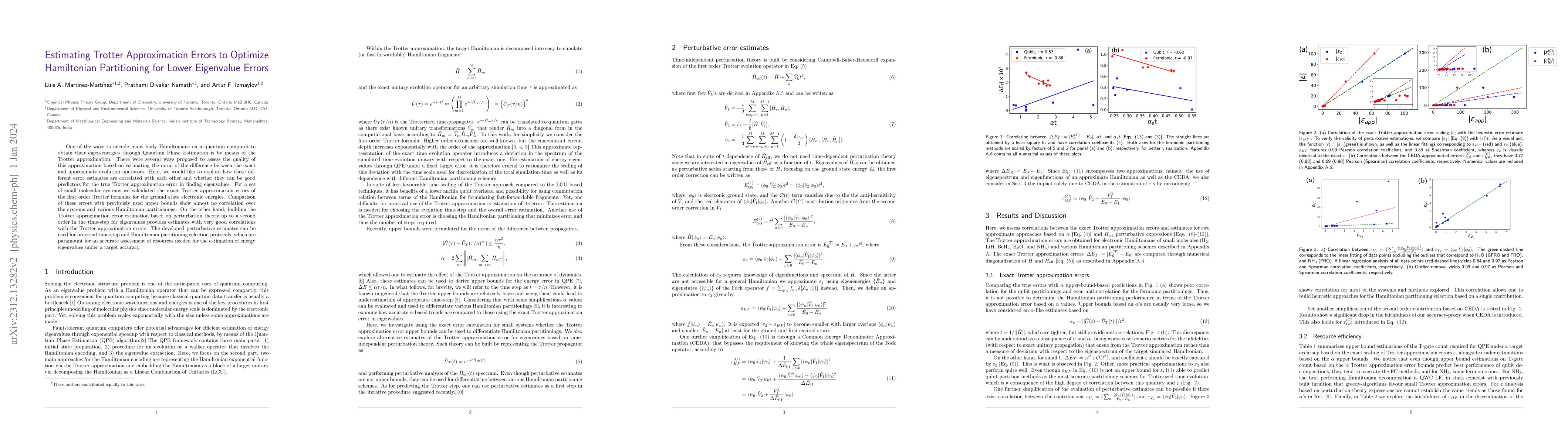 Thumbnail for Estimating Trotter Approximation Errors to Optimize Hamiltonian
  Partitioning for Lower Eigenvalue Errors