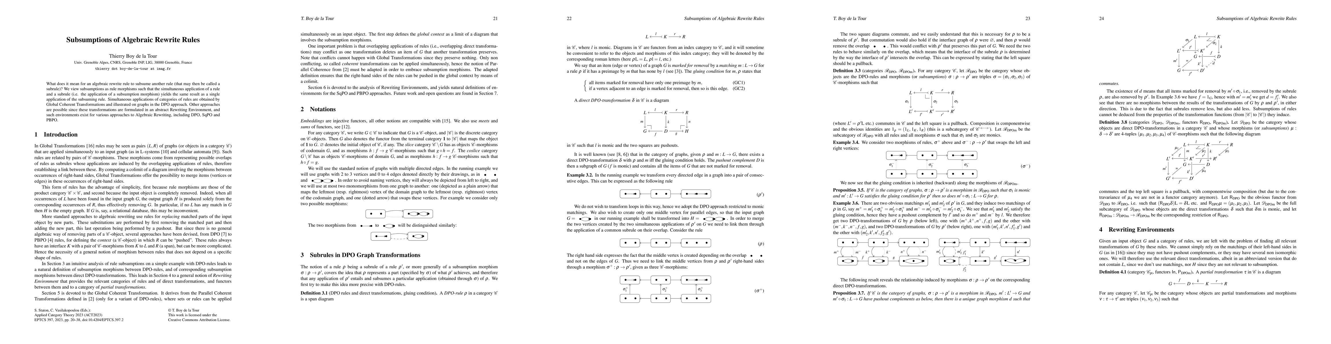 Thumbnail for Subsumptions of Algebraic Rewrite Rules