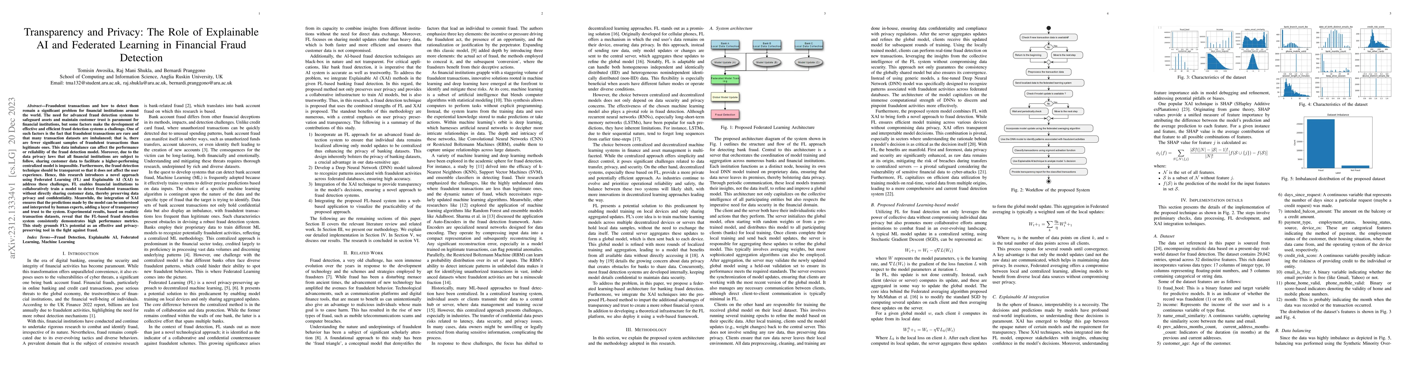 Thumbnail for Transparency and Privacy: The Role of Explainable AI and Federated
  Learning in Financial Fraud Detection