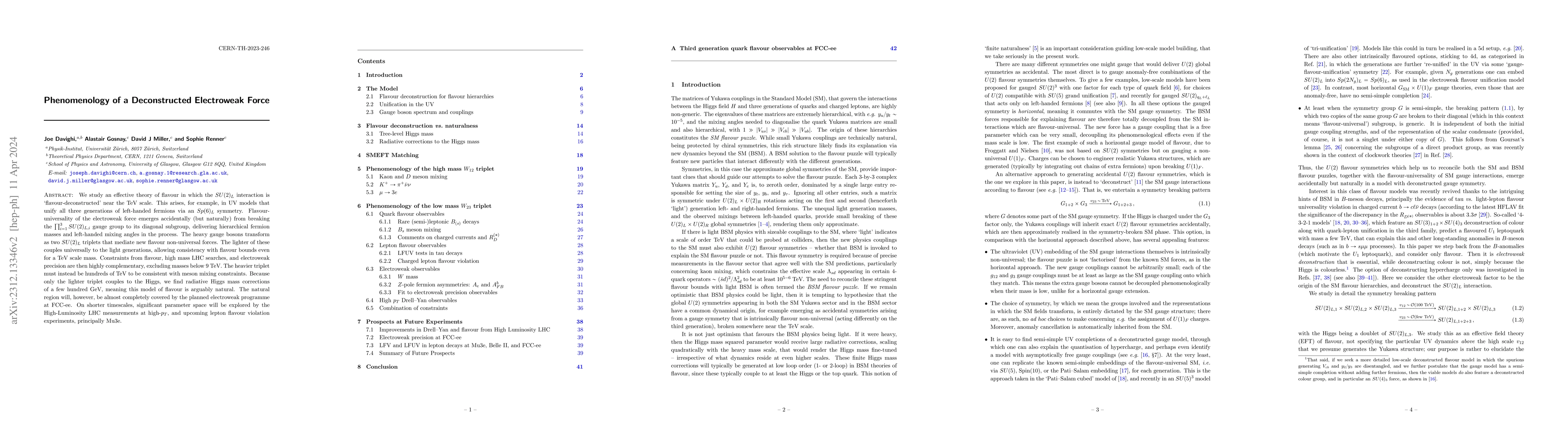 Thumbnail for Phenomenology of a Deconstructed Electroweak Force