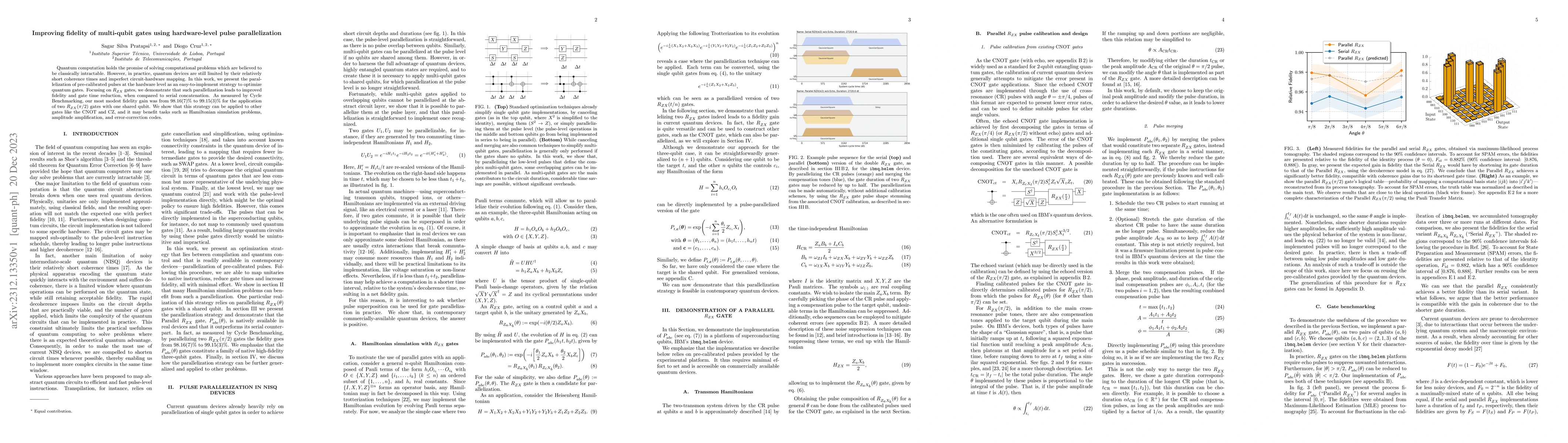 Thumbnail for Improving fidelity of multi-qubit gates using hardware-level pulse
  parallelization