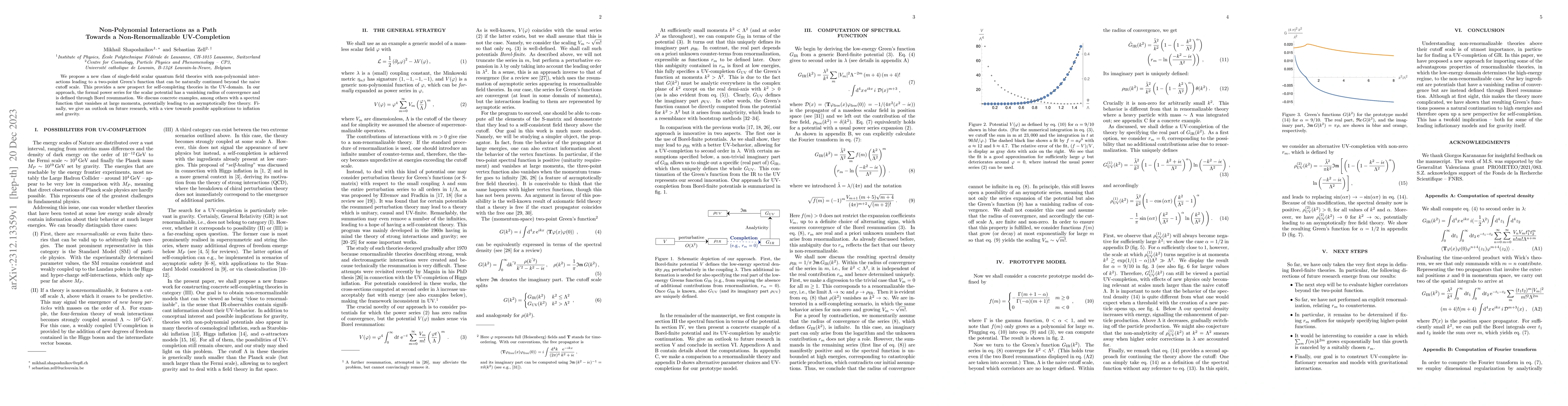 Thumbnail for Non-Polynomial Interactions as a Path Towards a Non-Renormalizable
  UV-Completion