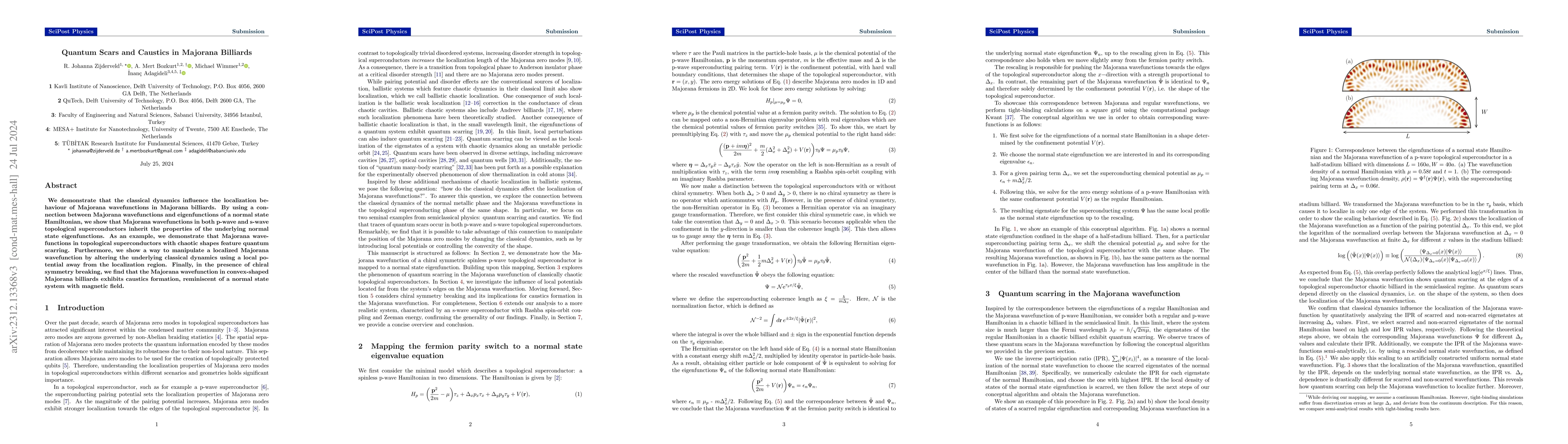 Thumbnail for Quantum Scars and Caustics in Majorana Billiards