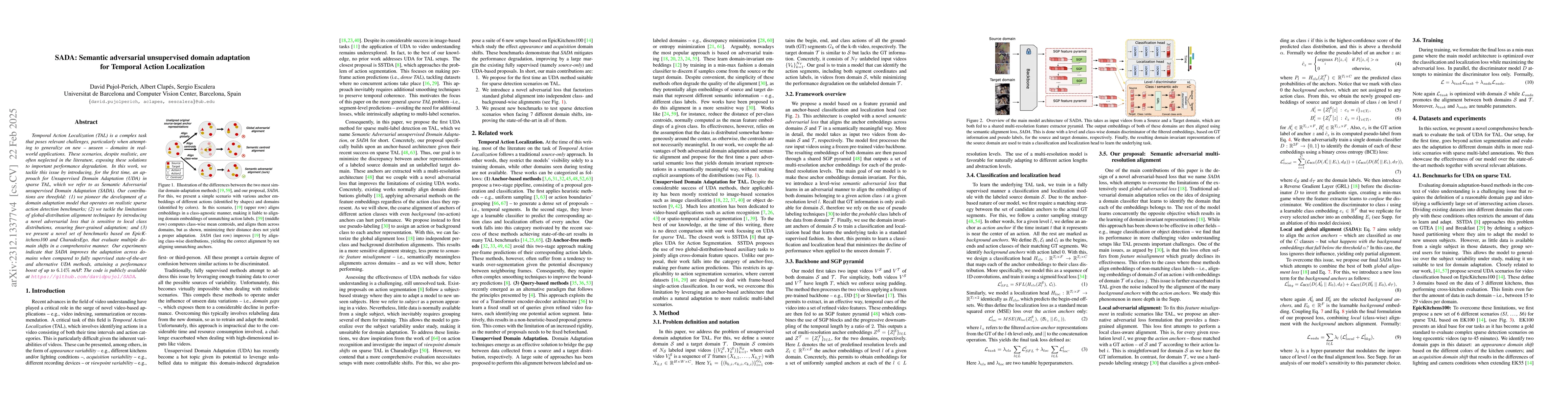Thumbnail for SADA: Semantic adversarial unsupervised domain adaptation for Temporal
  Action Localization