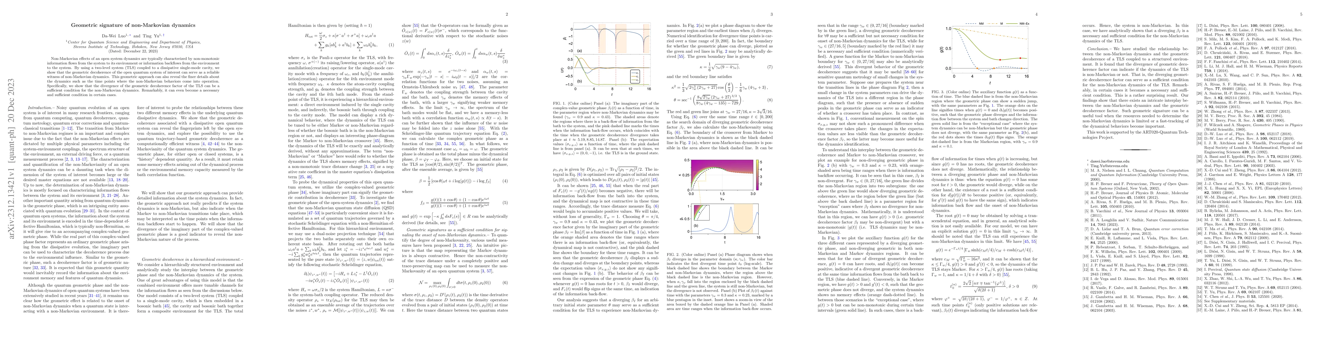 Thumbnail for Geometric signature of non-Markovian dynamics