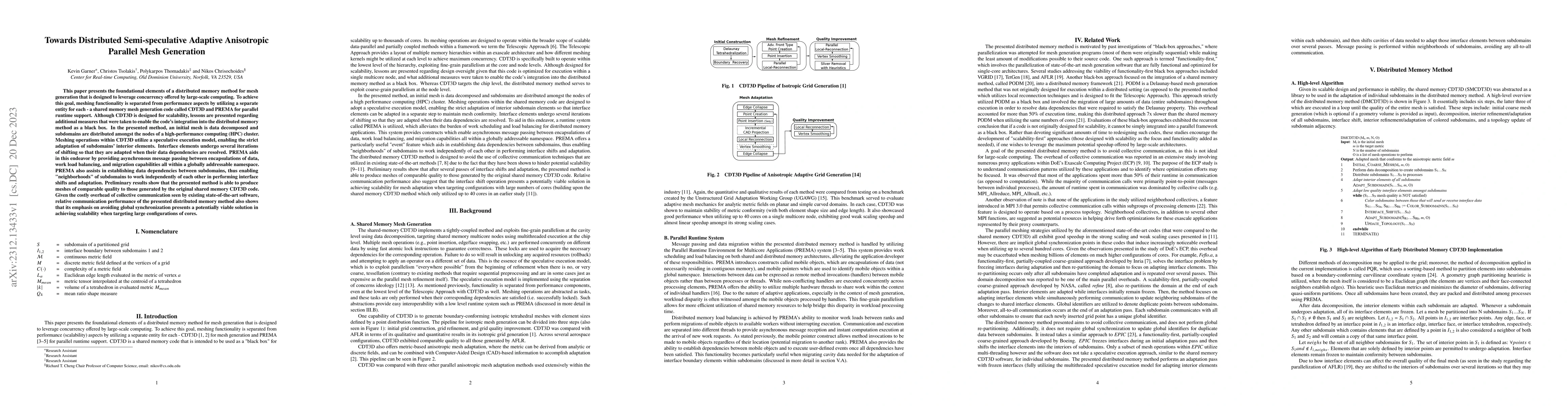Thumbnail for Towards Distributed Semi-speculative Adaptive Anisotropic Parallel Mesh
  Generation