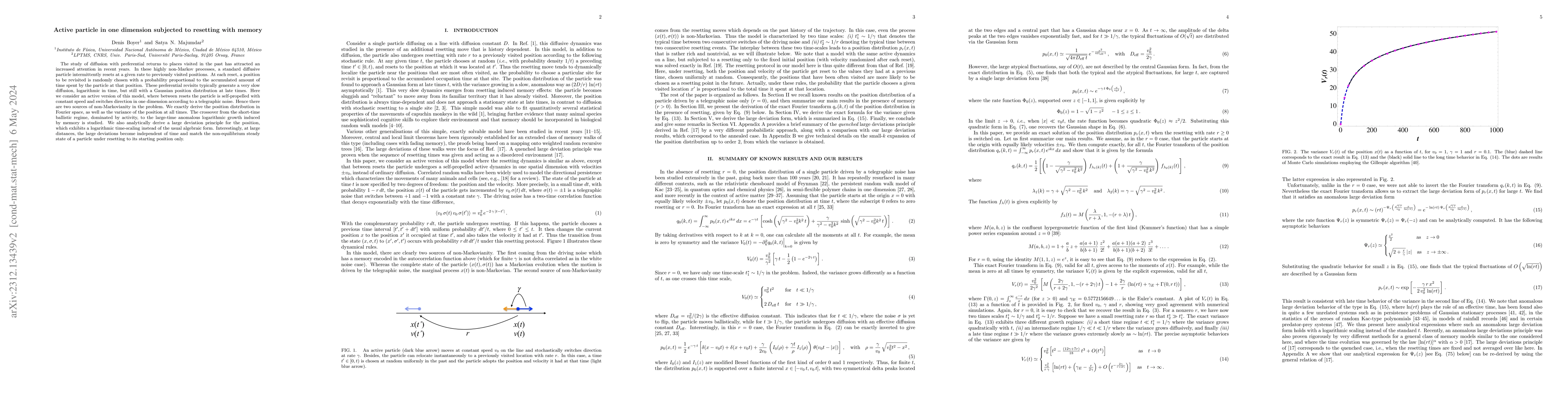 Thumbnail for Active particle in one dimension subjected to resetting with memory