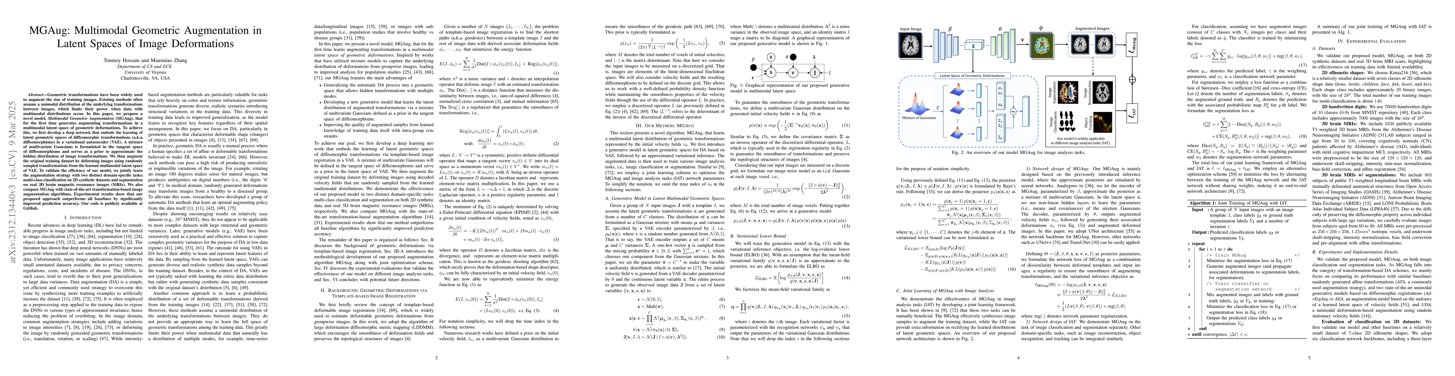 Thumbnail for MGAug: Multimodal Geometric Augmentation in Latent Spaces of Image
  Deformations
