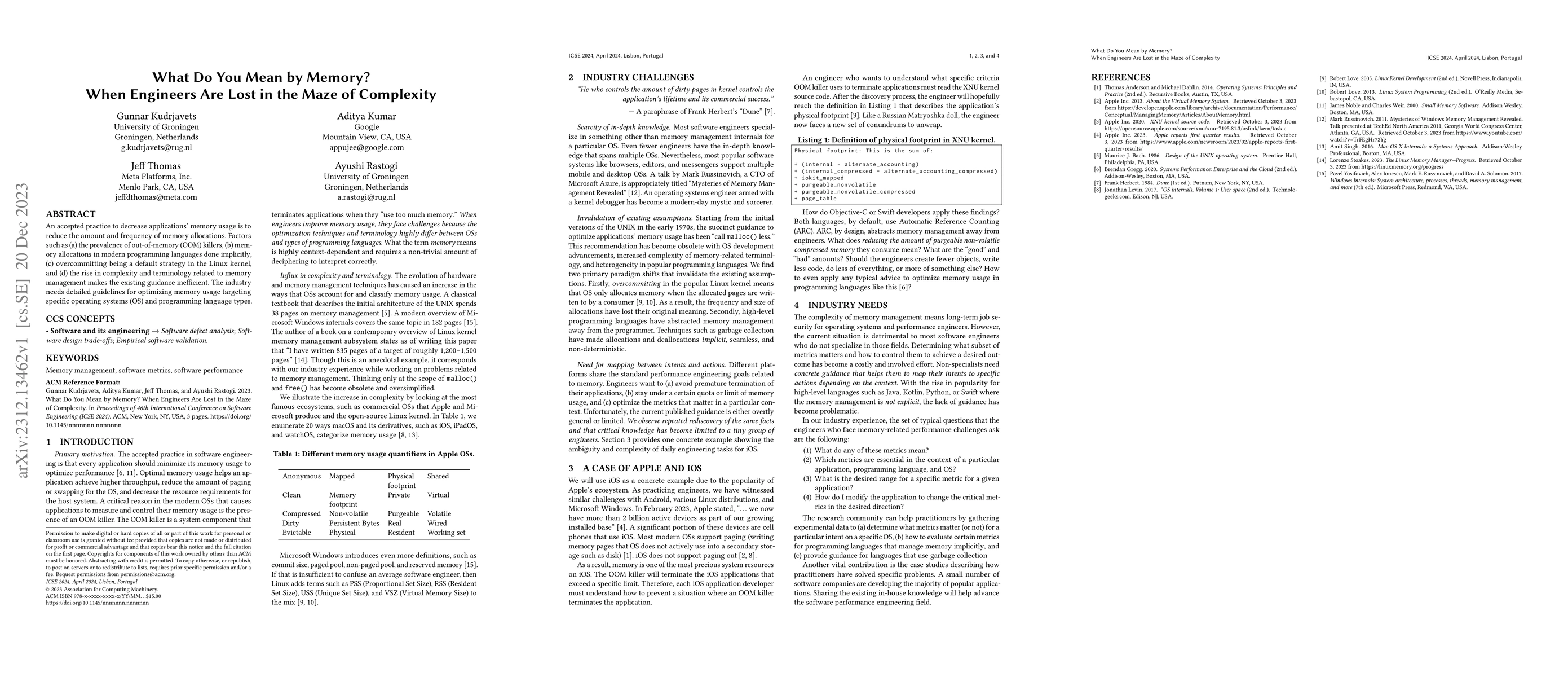 Thumbnail for What Do You Mean by Memory? When Engineers Are Lost in the Maze of
  Complexity