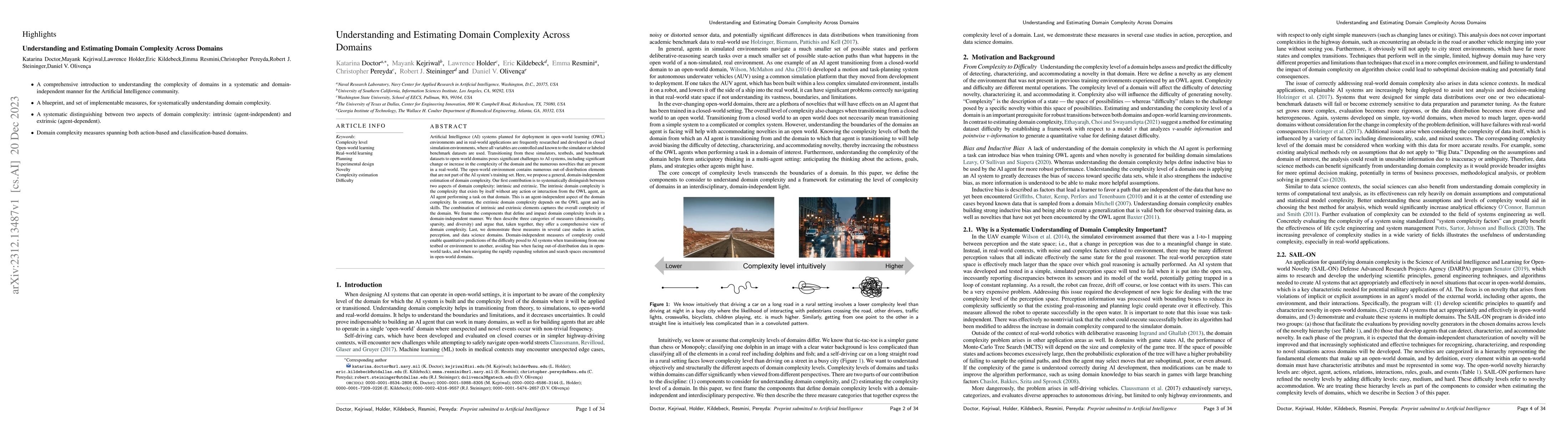 Thumbnail for Understanding and Estimating Domain Complexity Across Domains