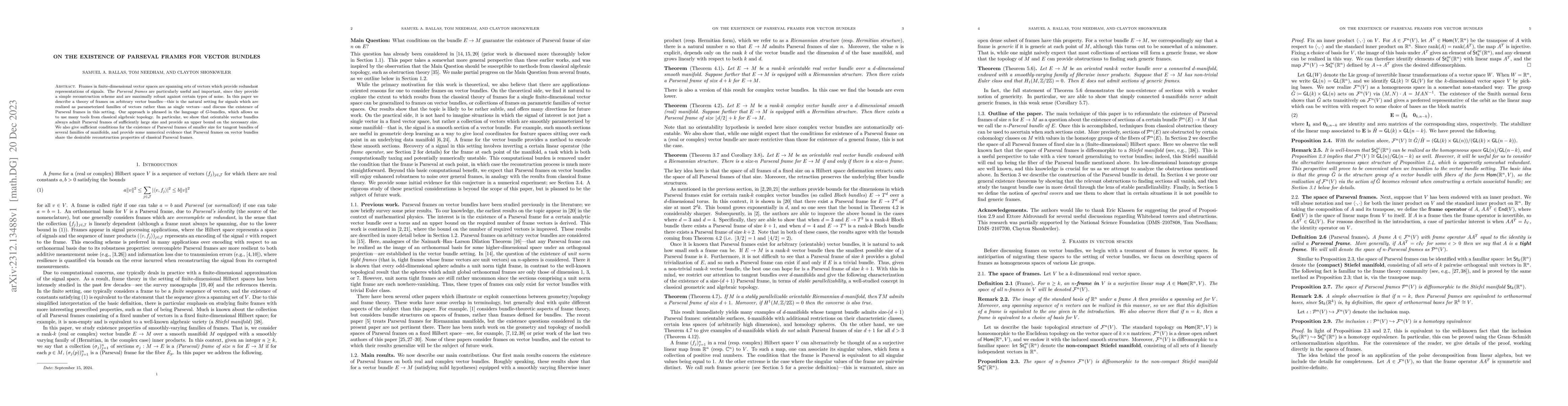 Thumbnail for On the existence of Parseval frames for vector bundles