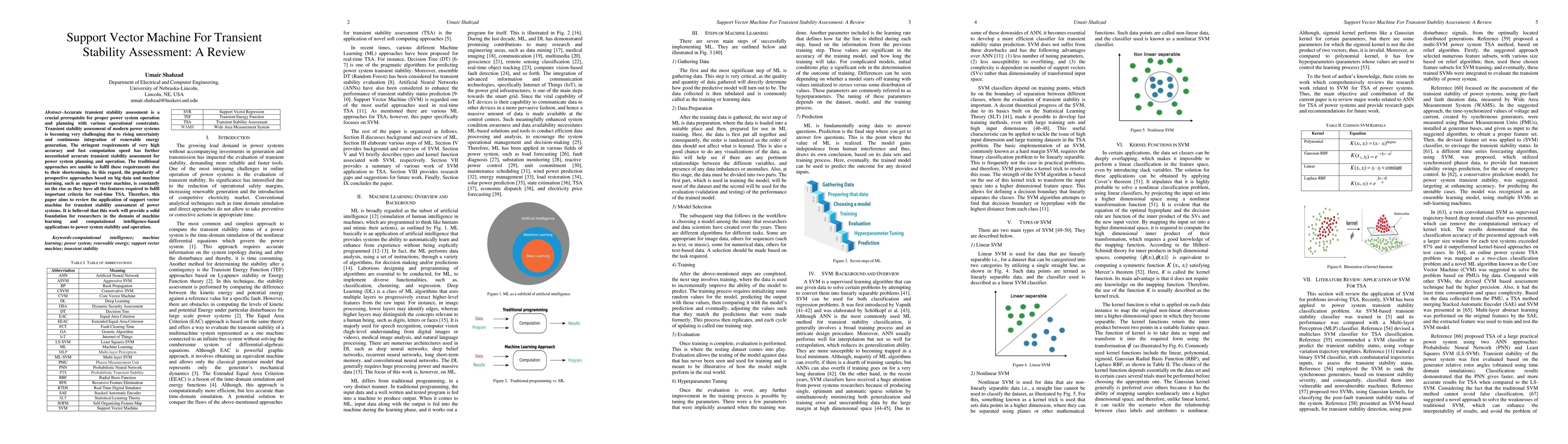 Thumbnail for Support Vector Machine For Transient Stability Assessment: A Review