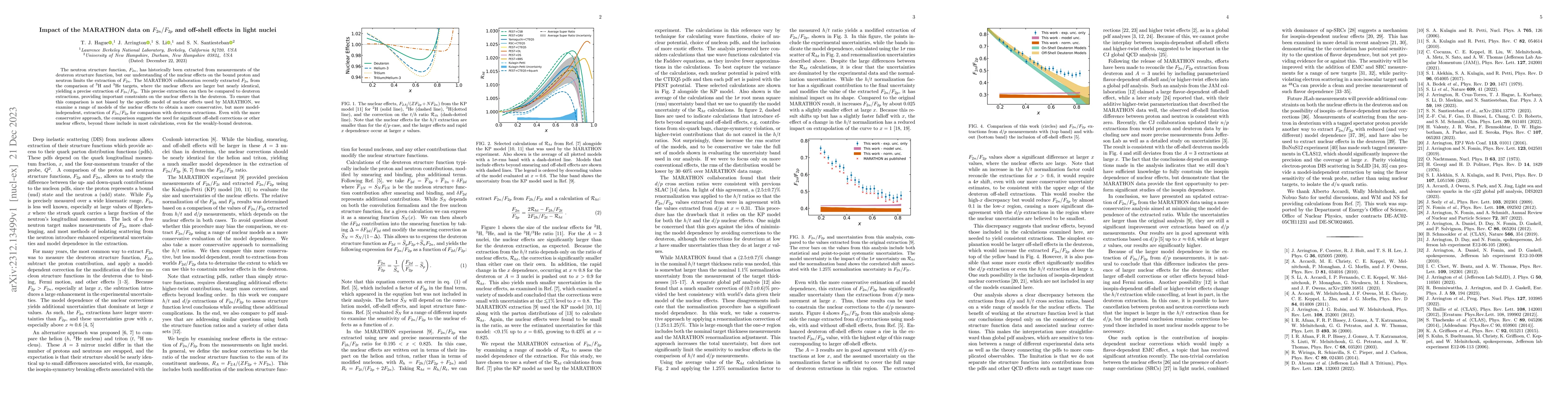 Thumbnail for Impact of the MARATHON data on \texorpdfstring{$F_{2n}/F_{2p}$}{F2n/F2p}
  and off-shell effects in light nuclei