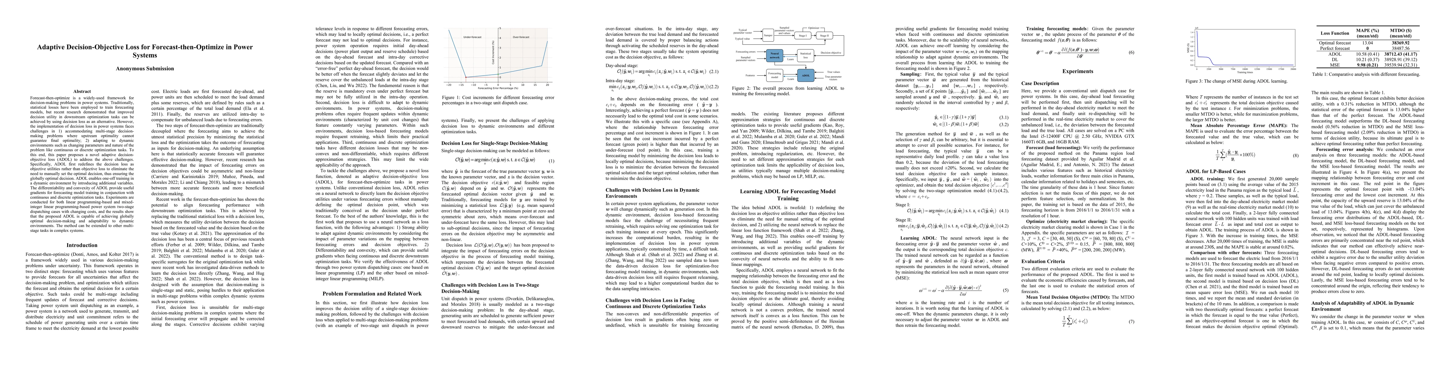 Thumbnail for Adaptive Decision-Objective Loss for Forecast-then-Optimize in Power
  Systems