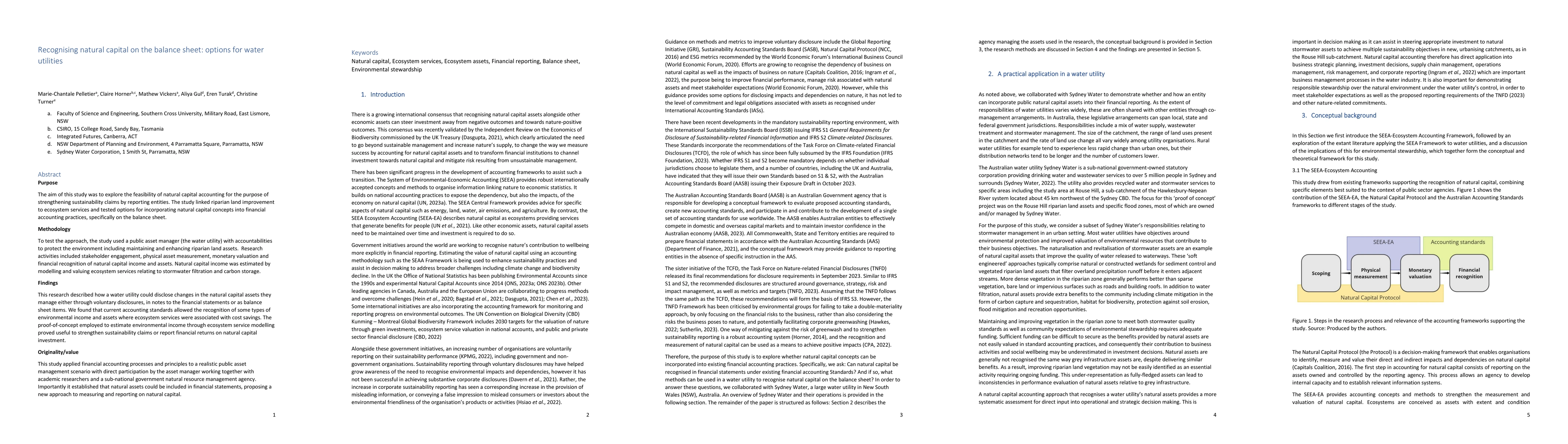 Thumbnail for Recognising natural capital on the balance sheet: options for water
  utilities
