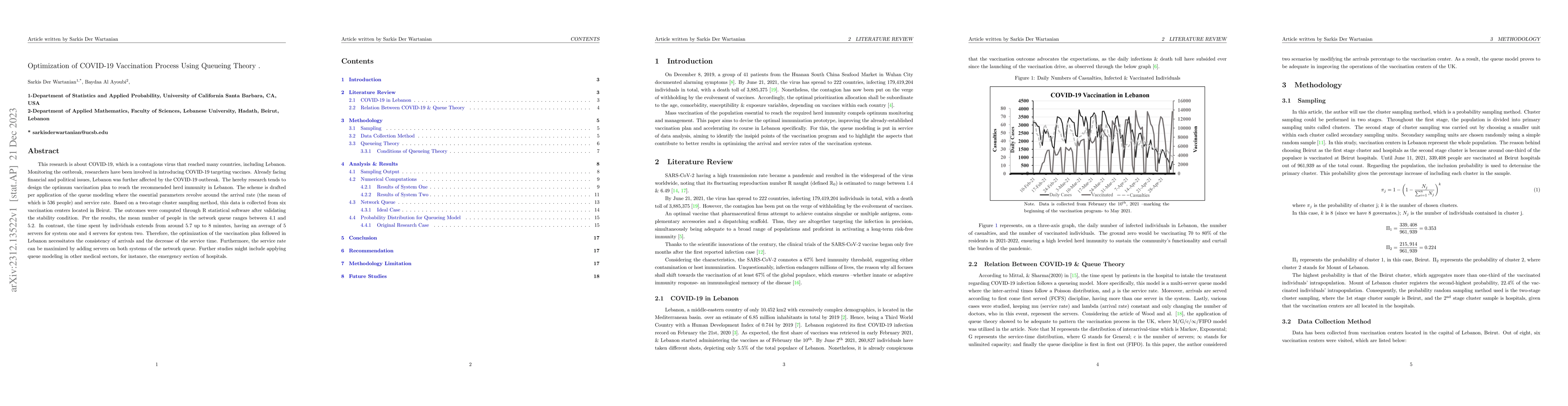 Thumbnail for Optimization of COVID-19 Vaccination Process Using Queueing Theory