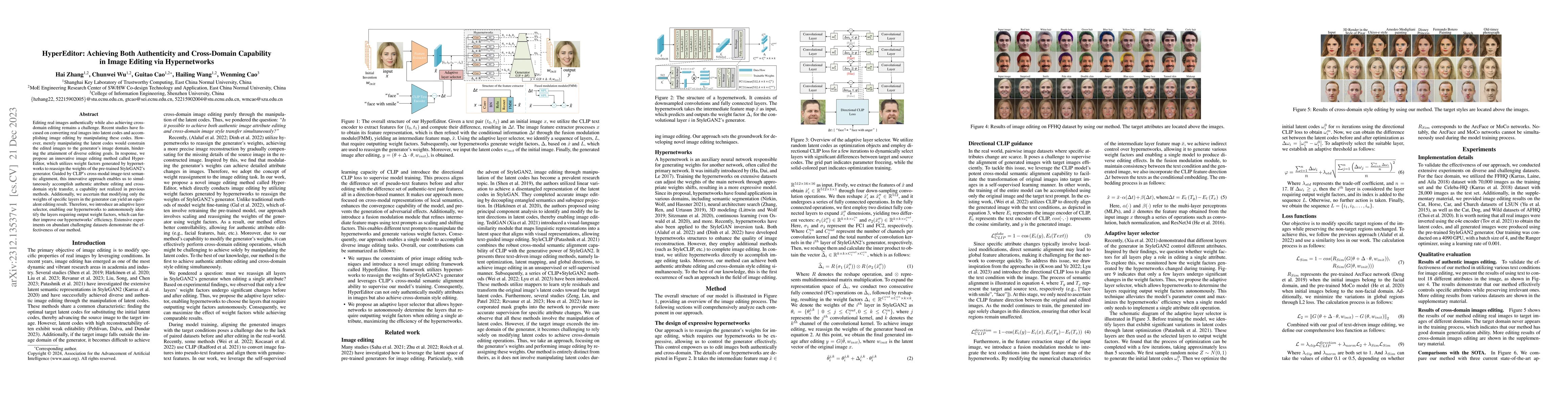 Thumbnail for HyperEditor: Achieving Both Authenticity and Cross-Domain Capability in
  Image Editing via Hypernetworks